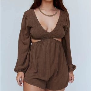 Princess Polly Santiago romper brown